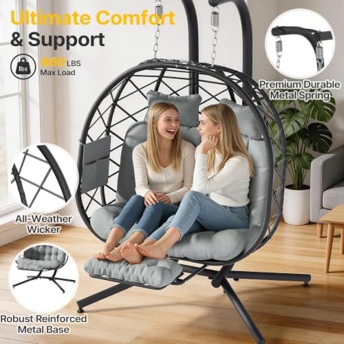 Suteck Double Hanging Egg Chair - Image 3