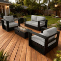 4 Piece Oversized Aluminum Outdoor Furniture Set by LayinSun