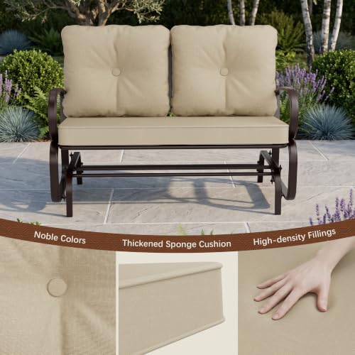 Outdoor Glider Rocking Chair Patio Glider Bench - Image 4