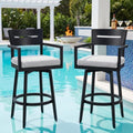 Outdoor Swivel Bar Stools Set of 2, 30 Inch Aluminum Bar Height by Unknown