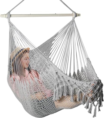 Handwoven Cotton Rope Hammock Chair by Bathonly