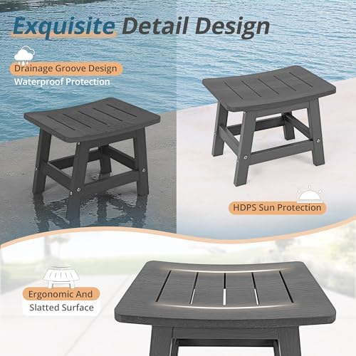LUE BONA Outdoor Adirondack Ottomans, Footrest Footstool, Outdoor Foot Rest - Image 3