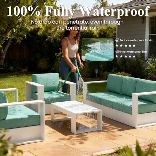 2 Piece Oversized Aluminum Patio Outdoor Furniture Set - Image 2