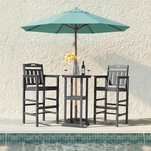 Ciokea Outdoor Round Table 1 Pieces, Dark Grey - Image 6