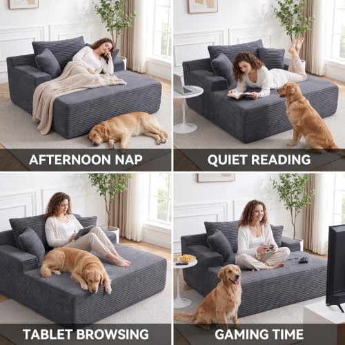 HANXIN Couch Chaise Lounge Chair Indoor, Boneless Sleeper Sofa Bed - Image 6