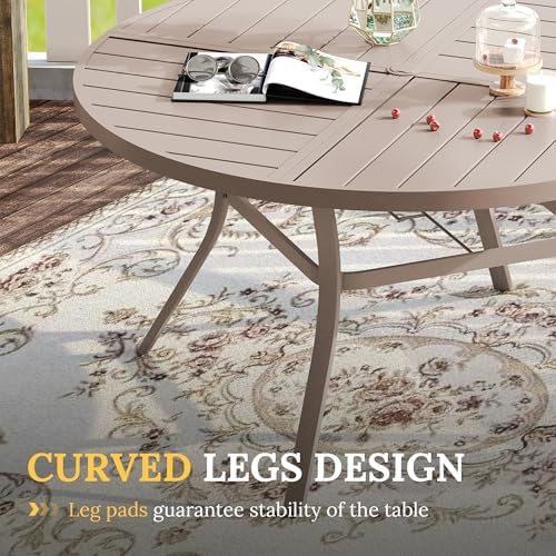 VICLLAX Round Patio Table with Adjustable Umbrella Hole - Image 6