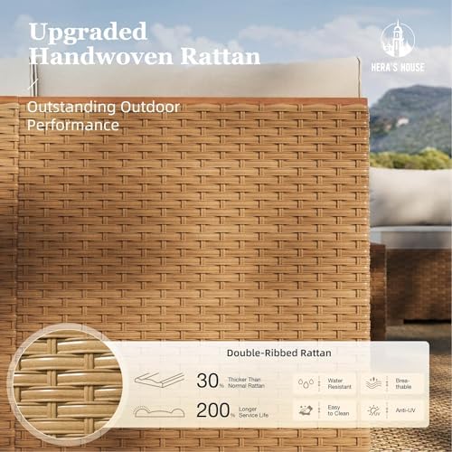 8-Piece Wicker Rattan Patio Sectional Set - Image 4