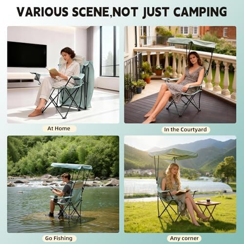 YOUNG WOOD Portable Camping Chair Beach Chair - Image 7