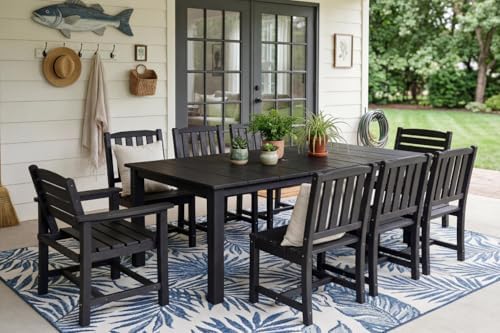 Perli™ 9-Piece Outdoor Dining Set, All-Weather HDPE Patio Furniture by PatioKingdom