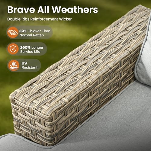 ovios 9 Piece Patio Sectional Furniture - Image 6
