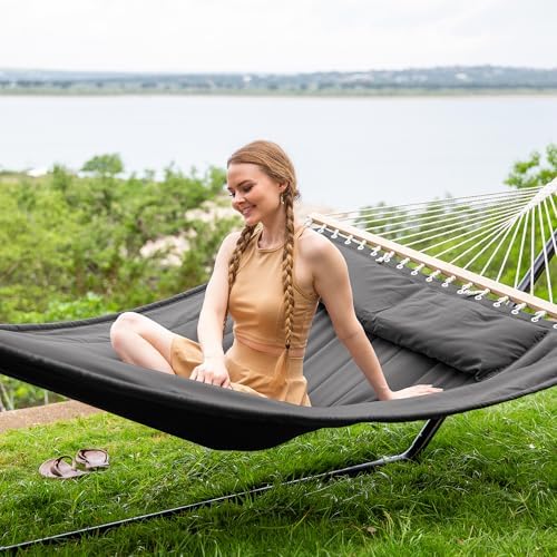 SUNCREAT Stand Alone Hammock, 475 lbs Capacity, Dark Gray - Image 2