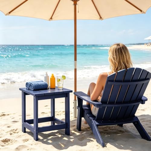 Patio Side Table, Heavy Duty HDPE Outdoor End Table - Image 7