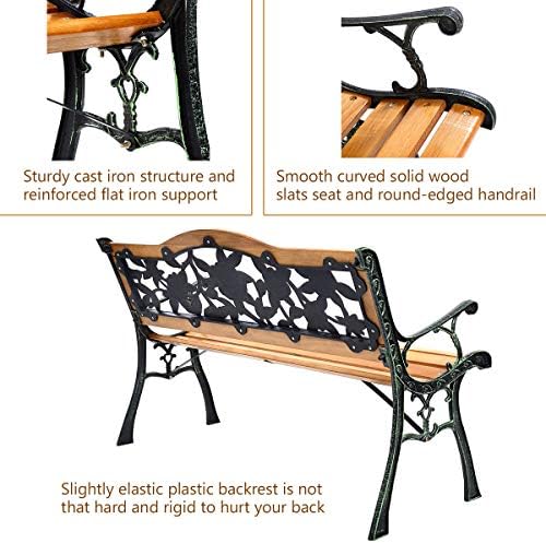 S AFSTAR Outdoor Garden Bench, Patio Bench - Image 4