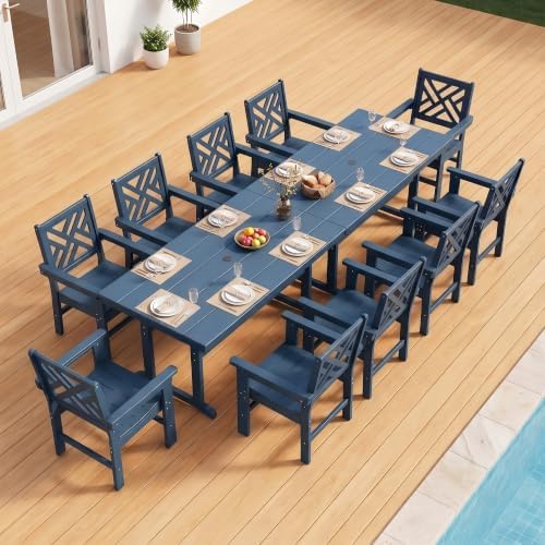 12 Piece HDPE Outdoor Dining Set by Unknown