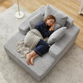 Boneless Couch Chaise Lounge Chair, Plush Corduroy Reading Chair by Opiesit