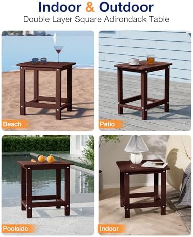 YEFU Outdoor Side Table Set of 2, All-Weather, Maintenance Free - Image 7