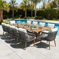 11 Pieces Outdoor Patio Dining Set, Aluminium Rectangular Dining Table and by LayinSun