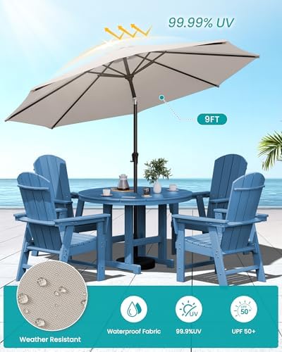 SERWALL 6-Pc Adirondack Patio Dining Sets - Image 3