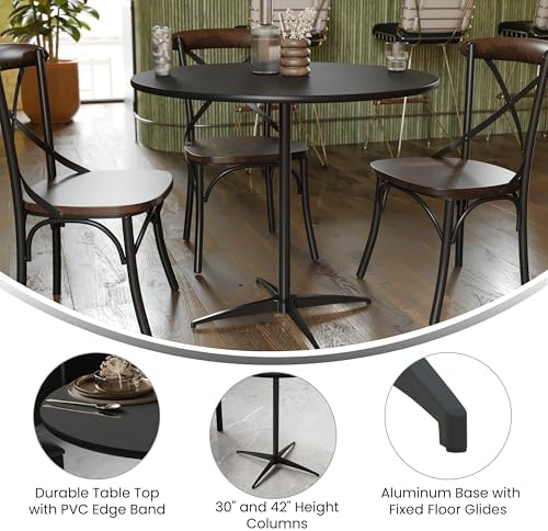 Flash Furniture 36 in Wood Round Cocktail Table - Image 4