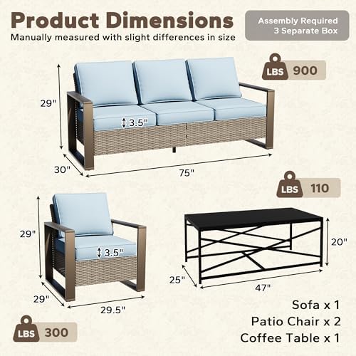 4 Pieces Patio Furniture Set - Image 2