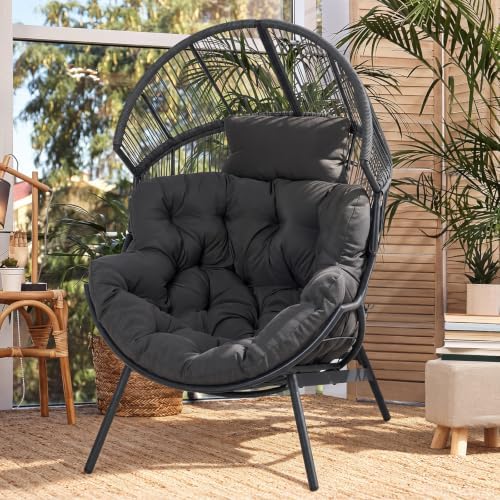 Wicker Egg Chair, PE Rattan Patio Chair by Dovov