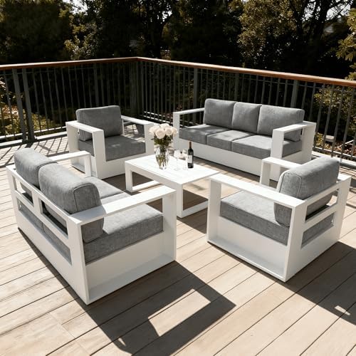 5 Piece Oversized Aluminum Outdoor Furniture Set by LayinSun