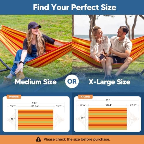 SUNCREAT Heavy Duty Large Hammock, 475 lbs Capacity - Image 3