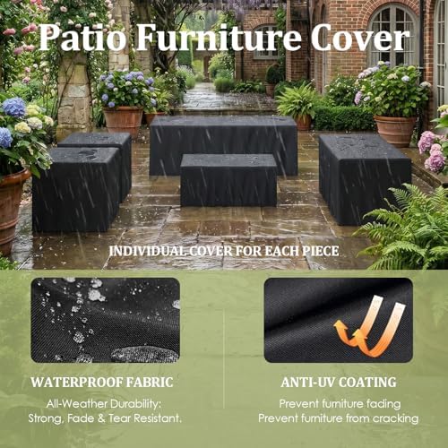 INGEROOM 5 PCS Aluminum Outdoor Patio Furniture Set - Image 6