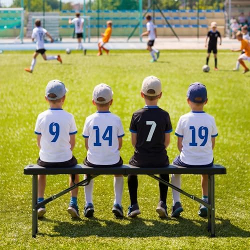 VINGLI 4 feet Plastic Folding Bench, Portable in/Outdoor Picnic Party Camping - Image 2