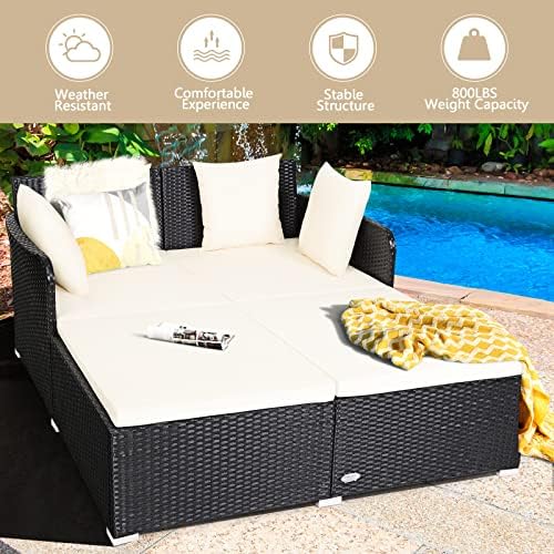 Moccha Outdoor Daybed, Wicker Sunbed - Image 3