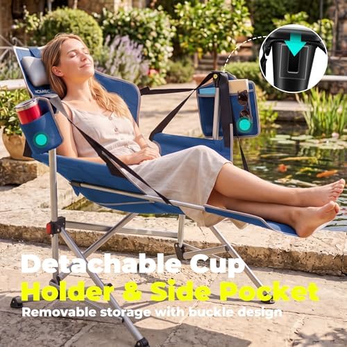 Hammock Camping Chair with Footrest, Heavy Duty Swinging Chair 500LB - Image 4