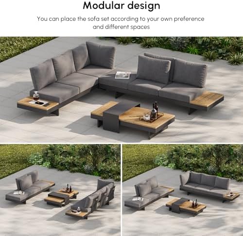 homary 4-Piece Outdoor Modular Sofa Set - Image 3