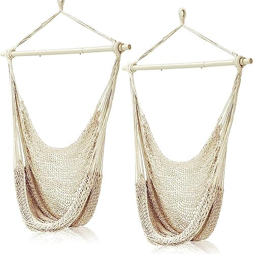 Barydat 2 Pcs Hanging Hammock Chair Boho Swing Chair by home