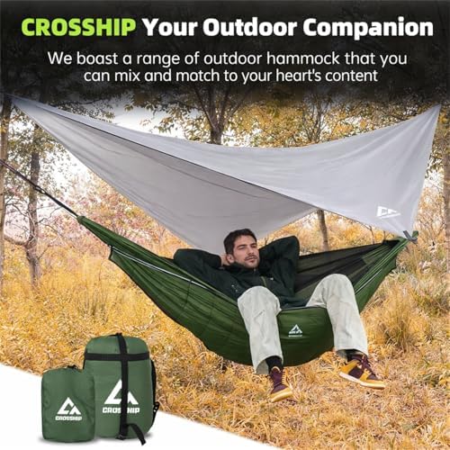 Camping Hammock with Mosquito Net, Underquilt & Rain Fly Tarp - Image 4