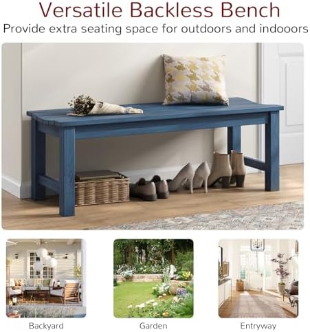 Stoog Backless Outdoor Bench, 2-Person Patio Benches - Image 7