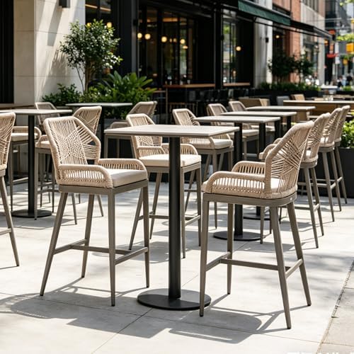 PURPLE LEAF Bar Height Stools Set of 2 by PURPLELEAF