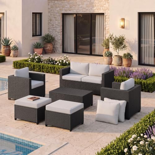 LazySunsets 6-Piece Outdoor Patio Furniture Set by LazySunsets