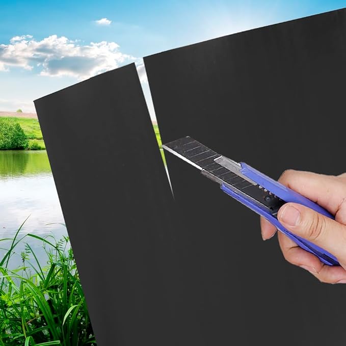 Pond Liners 20 x 20 Feet, Easy Cutting LDPE Pond Liner 20 Mil, High Preformed Koi Pond Liner for Ponds, Streams, Fountains and Garden Waterfall