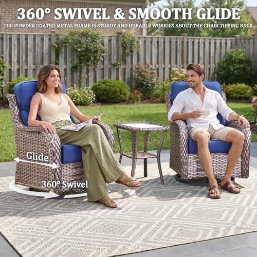 Luxury Swivel Rocker Chairs Set - Image 2