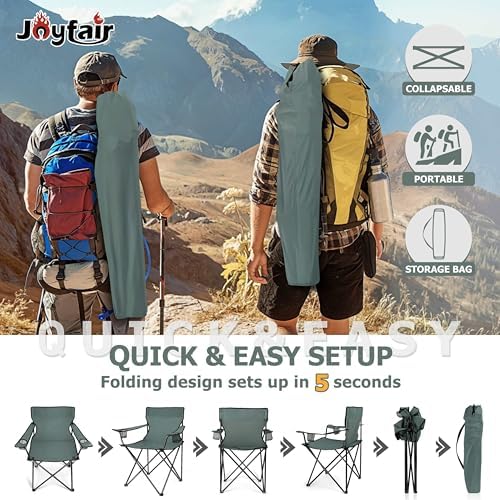 Joyfair Camping Chairs for Adult, Large Folding Lawn Chair - Image 6