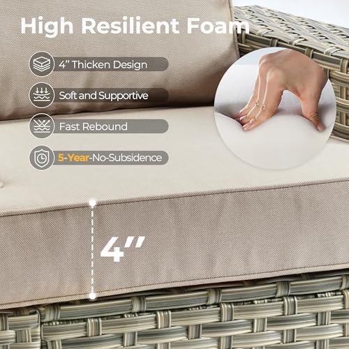 HOOOWOOO Outdoor Sectional Patio Furniture Set - Image 4