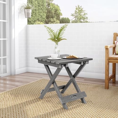 FUNBERRY Outdoor Folding Adirondack Side Table, Patio End Table - Image 2