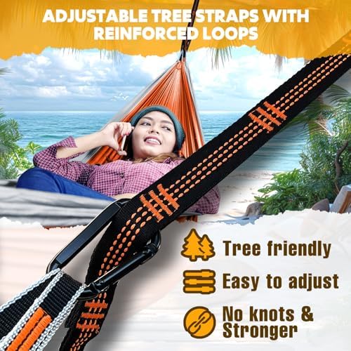 NATUREFUN Ultra-Light Travel Camping Hammock | 300kg Load Capacity, Breathable - Image 3