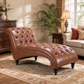 62.8" Faux Leather Chaise Lounge Indoor by FashionClassicFuture