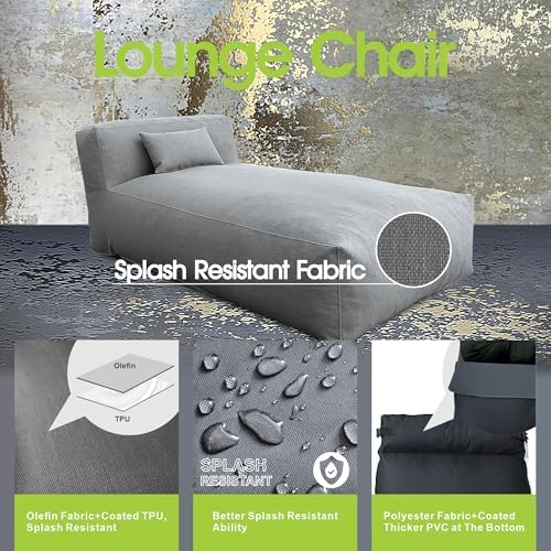 Dineli Chaise Lounge Chair Outdoor Bed Lounger Couch Sofa - Image 4