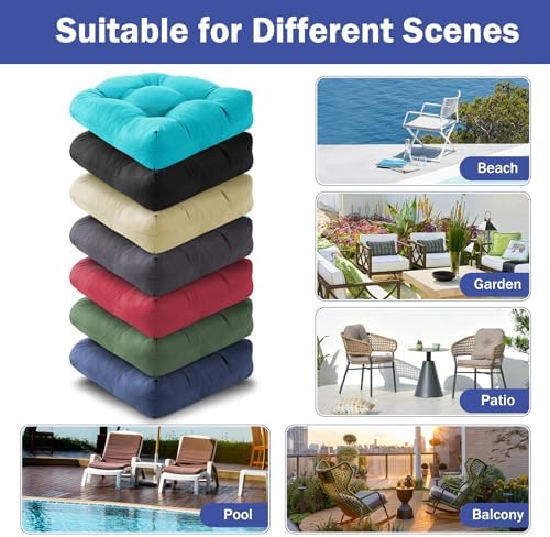 Outdoor Chair Cushions Set of 4, Patio Chair Cushions - Image 7