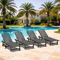 SERWALL HDPE Patio Chaise Lounge Set of 4 by SERWALL