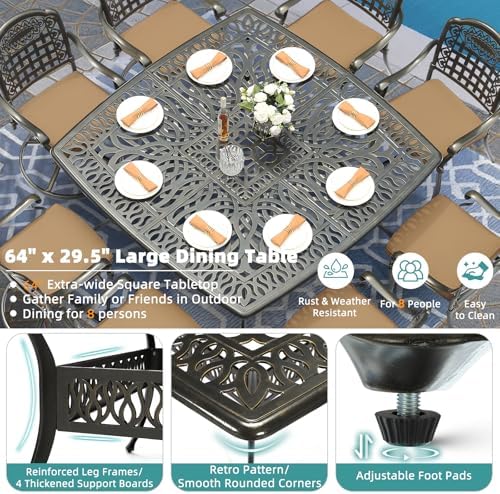 9-Piece Outdoor Patio Dining Set - Image 2