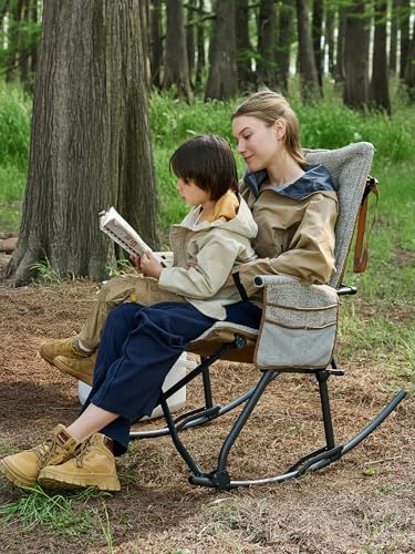 EVER ADVANCED Oversized Folding Rocking Camping Chair - Image 2