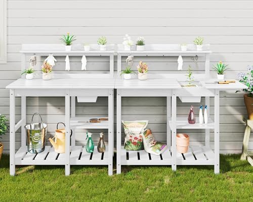 SERWALL Outdoor Potting Bench Set of 2 by SERWALL